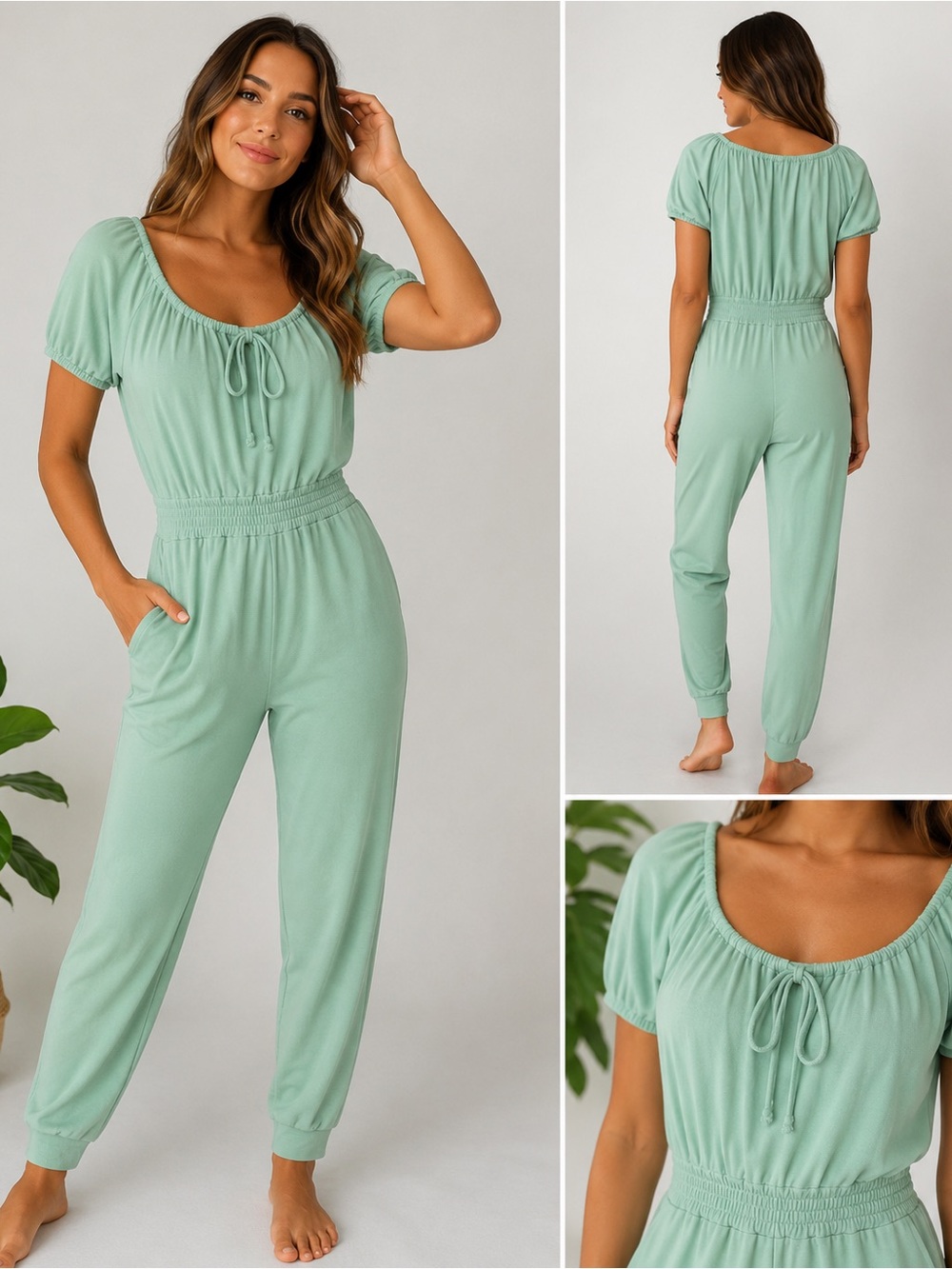 Smash + Tess Seafoam Green Romper Size Large Made In Canada